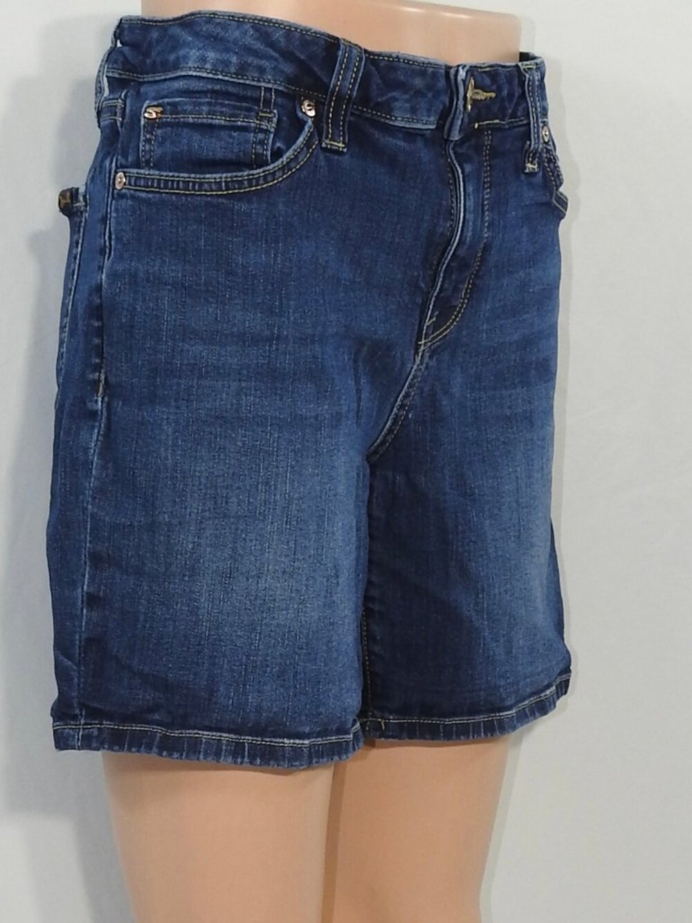 Seven7 Sz 6 Weekend Dark Wash Denim Jean Shorts Women Stretch Mid Rise MY3324TO